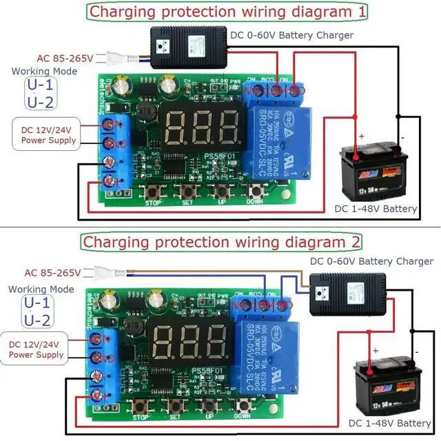 Alt view image 4 of 6 - 1pcs DC0-60V Charger Discharger Control Switch Auto Cut Off Undervoltage Overvoltage Protection for