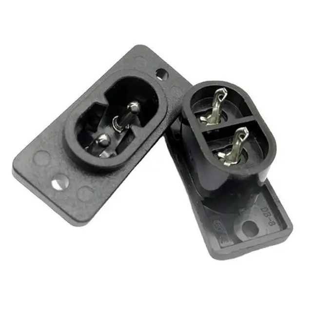 Alt view image 5 of 6 - 10pcs/lot AC Power Socket, IEC 320 C8 Male Firgure 8 Adapter Socket Black Overload Protection Inlet Socket AC-006