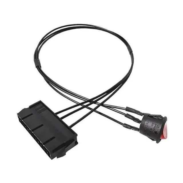 Alt view image 4 of 6 - 54cm Cable Copper Tin Wire 24-Pin Female ATX PSU PC Power Supply Starter Tester Start Up Jumper with ON/OFF Switch