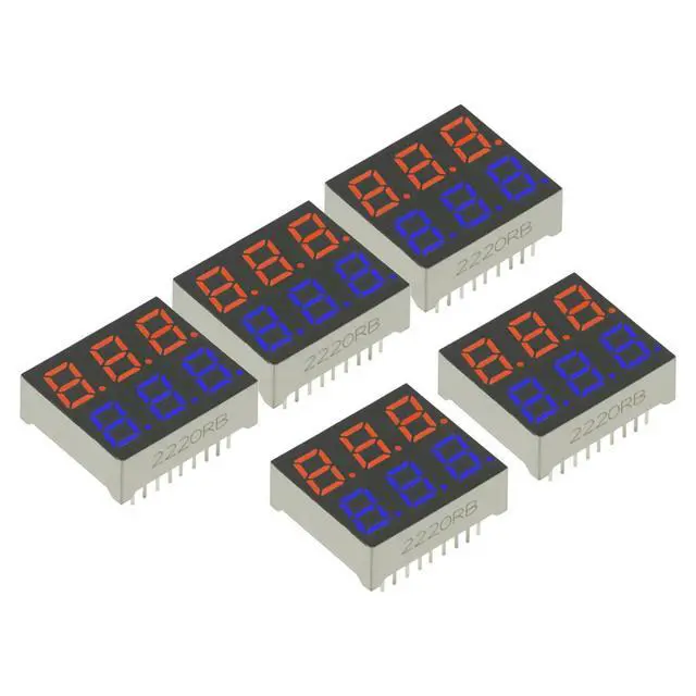 Alt view image 6 of 6 - 5PCS 0.28 Inch 6-Digit 7-Segment LED Display, Dual Color 9-Pin Digital Tube, Red Blue 6-Bit in One LED Numeric Display Module