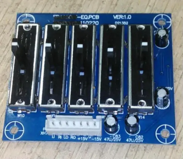 Alt view image 2 of 2 - 1PCS Stereo 5-band Equalizer EQ Board 5-segment Audio Tone Preamplifier Board Module