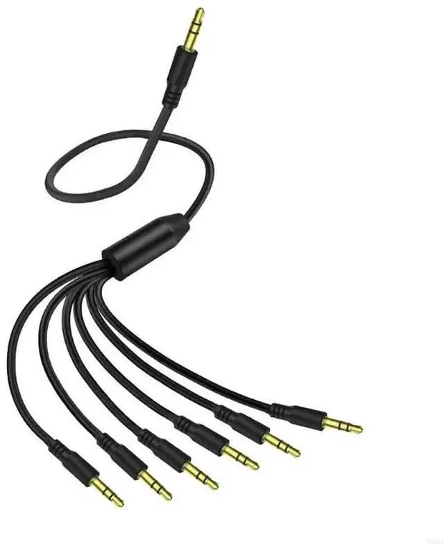 Alt view image 4 of 6 - 2025 Travel 3.5mm Stereo Splitter Cable 1 Source 6 Speakers or Headphones