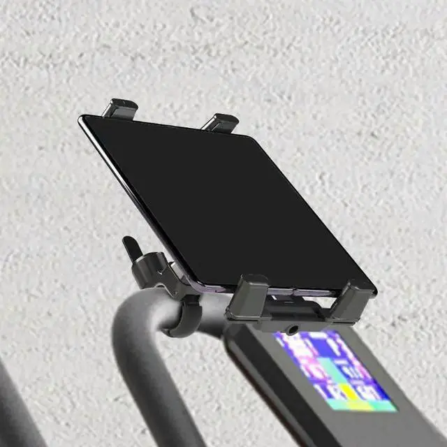 Alt view image 5 of 6 - Gym Friendly Tablet Bracket Rack Stand For Bike, Treadmills, Fitness Equipment, Indoor Cycling, Adjustable Viewing