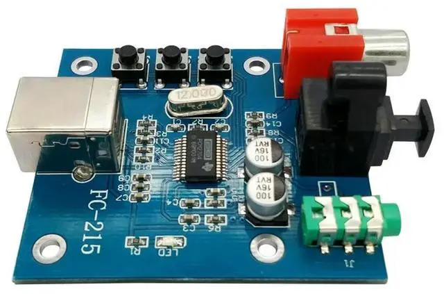 Alt view image 6 of 6 - PCM2704 Audio DAC USB to S/PDIF Sound Card hifi DAC Decoder Board 3.5mm Analog Coaxial Optical Fiber Output Module