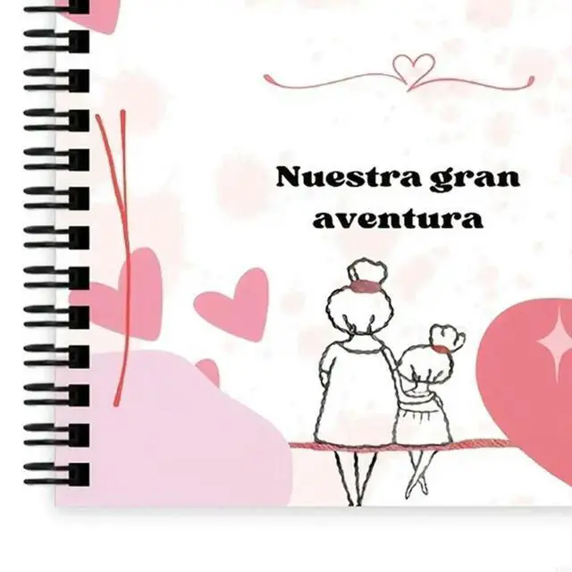 Alt view image 5 of 6 - 2025 Mother Daughter Memory Diary In Spanish With 100 Date Prompts Mother Daughter Scrapbook For Daily Journaling