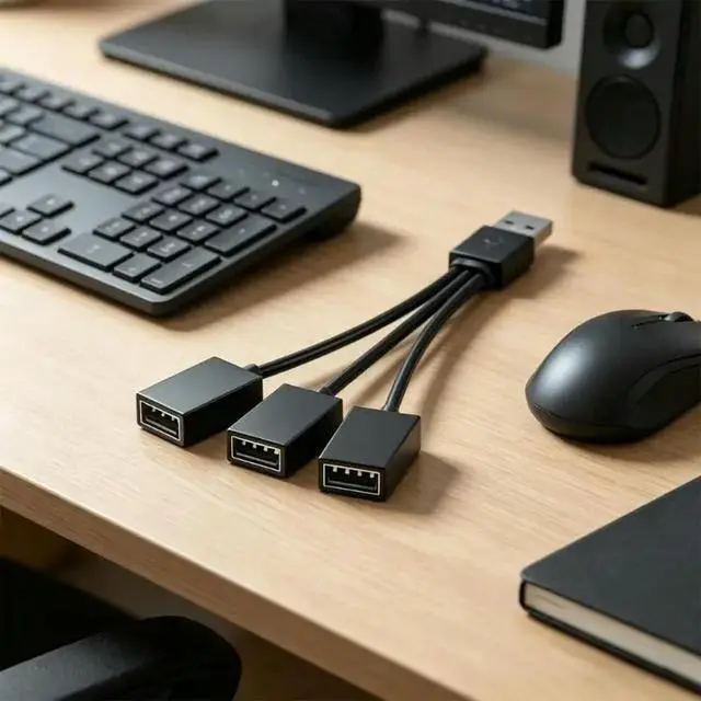 Alt view image 5 of 6 - 2025 Fast Speed USB Y Cable 480Mbps 3 Way Hubs Adapters Charging Multiple Devices