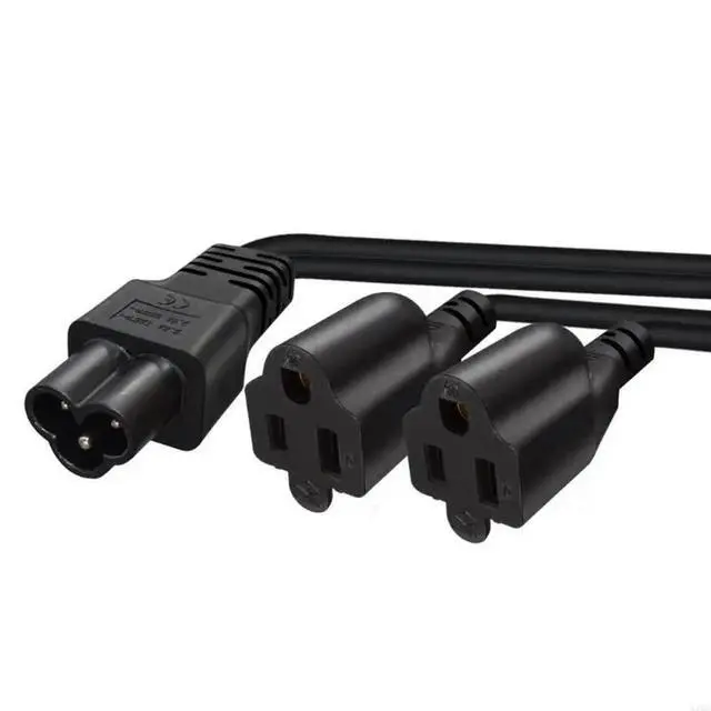 Alt view image 3 of 3 - 2025 30Cm Y Splitter Power Cable IEC320 Connector To NEMA 2X 5-15R Sockets Connector