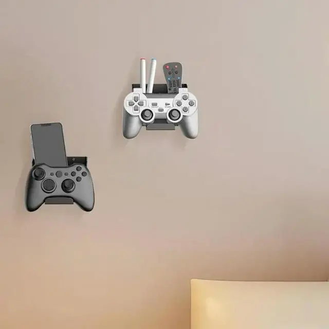 Alt view image 3 of 3 - 2 Set Black ABS Gaming Gear Wall Mount Holder Bracket