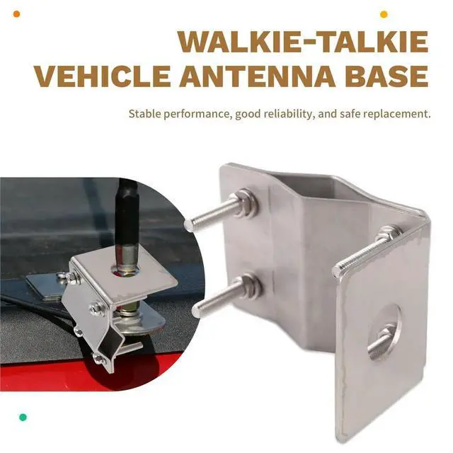 Alt view image 2 of 3 - Walkie-Talkie Vehicle Antenna Base, Tube Clamp, Edge Clip Antenna Luggage Rack, Stainless Steel Tube Clamp