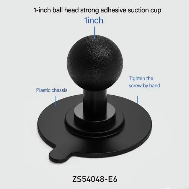 Alt view image 3 of 3 - 2025 Action Camera Suction Cup Mount 1in Ballhead Compatibility 1/4Inch Screw Mount
