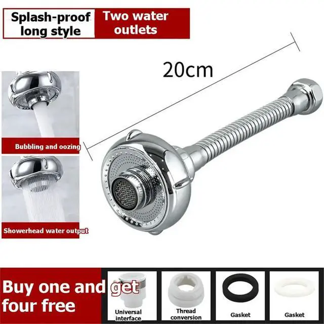 Alt view image 2 of 3 - UFO-Shaped 360° Swivel Kitchen Faucet Extender,Anti-Splash Dual-Function Kitchen Faucet Sprayer Attachment Shower Head