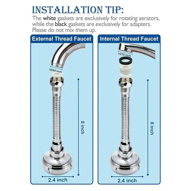 Alt view image 3 of 3 - UFO-Shaped 360° Swivel Kitchen Faucet Extender,Anti-Splash Dual-Function Kitchen Faucet Sprayer Attachment Shower Head