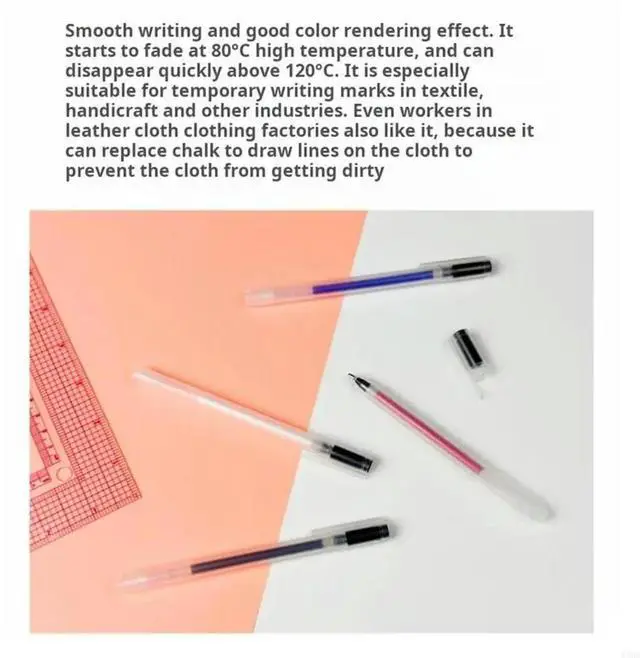 Main image of Vanishing Heat Erasable Fabric Marking Pens High-Temperature Disappearing Pens