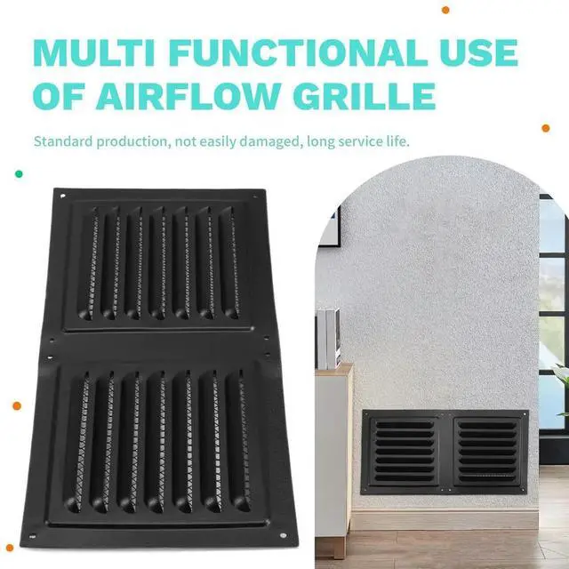 Main image of Airflow Grille Airflow Vent Cover Built-in Insect Screen Compact Size Optimal Airflow for Cooling for HVAC Systems