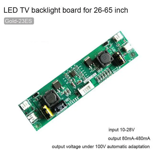 Alt view image 4 of 6 - Gold-23ES Universal LED booster board for 26-65inch LED TV screen 10-25v input 80mA-480mA output