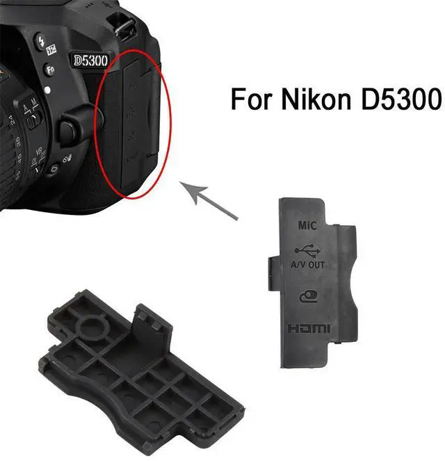 Main image of USB Interface Cover Cap For D5300, For D5300 DSLR Camera Side Cover Replacement Part