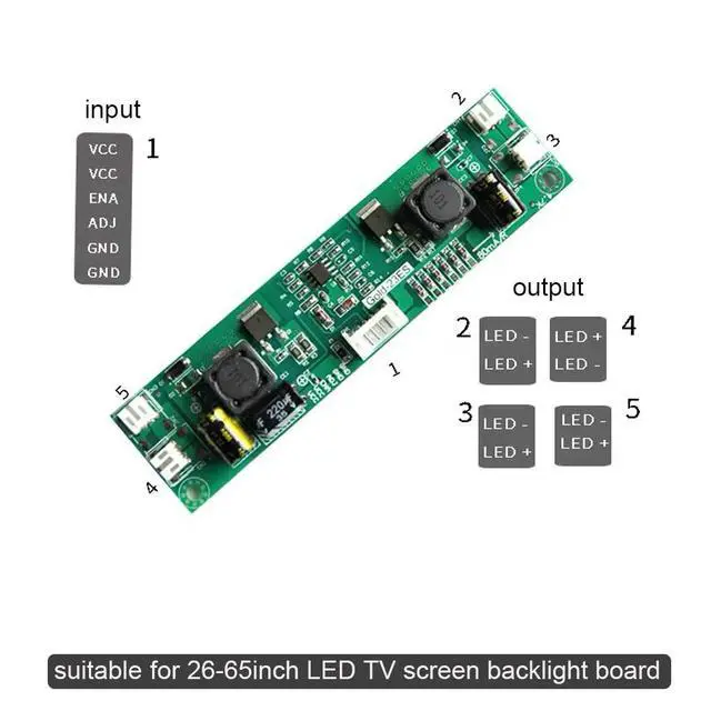 Alt view image 5 of 6 - Gold-23ES Universal LED booster board for 26-65inch LED TV screen 10-25v input 80mA-480mA output