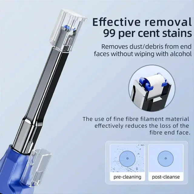 Alt view image 2 of 3 - MPO Fiber Optic Cleaning Pen MPO Connector Cleaner Optical Fiber Cleaner Tools Fiber Optic Connector Cleaner Blue