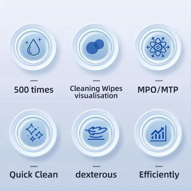 Alt view image 3 of 3 - MPO Fiber Optic Cleaning Pen MPO Connector Cleaner Optical Fiber Cleaner Tools Fiber Optic Connector Cleaner Blue
