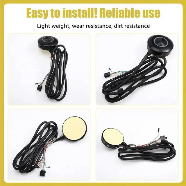 Main image of Computer Desktop Switch Button with Dual USB Audio Desktop Host External Boot Button Adhesive Switch