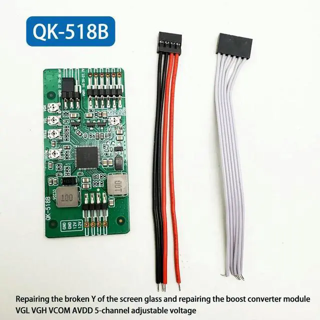 Alt view image 4 of 6 - QK-518B Universal DC Board for LCD Repair Technical Transformation Logic Board VGL VGH VCOM AVDD 5 Adjustable Voltage Channels