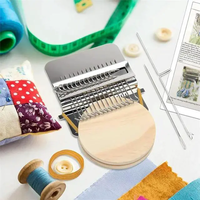 Main image of Knit Patch Kit Darning Loom, Mini Knitpatch Loom for Mending Jeans, Socks & Clothes DIY Weaving Arts
