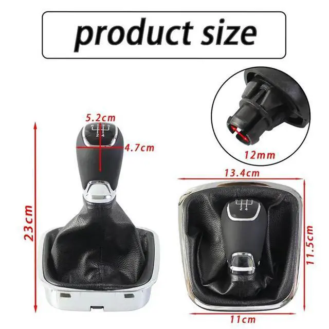 Alt view image 5 of 6 - For VW Polo 6C 15-18 Car 5 Speed Manual Gear Lever Stick Shift Knob