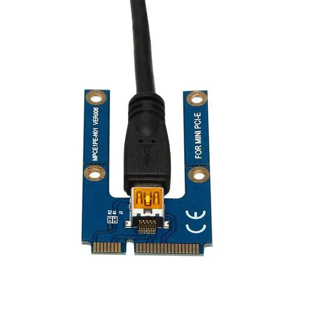 Alt view image 5 of 6 - YM-2X Mini Pcie To PCI Express 16X Riser For Laptop Image Card EXP GDC BTC Antminer Miner Mpcie To PCI-E Slot Mining Card