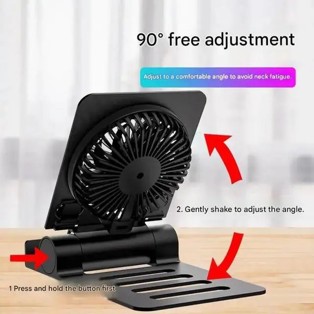 Alt view image 2 of 3 - 2025 Adjustable Laptop Stand with Cooling Fan USB Powered Foldable Laptop Holder