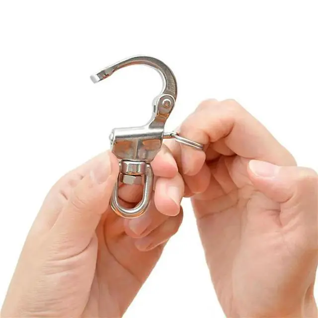Alt view image 5 of 6 - 4X Stainless Steel Swivel Shackle Quick Release Boat Anchor Chain Eye Shackle Swivel Snap Hook For Marine Architectural