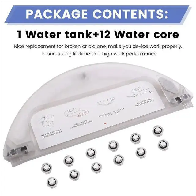 Alt view image 2 of 3 - For Roborock S6 MAXV S6 Pure S5 MAX S4 E4 E35 E2 Robot Vacuum Cleaner Water Tank Water Core Replacement Parts
