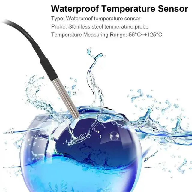 Alt view image 5 of 6 - Tuya Temperature Switch 10A AC DC 7-32V Power Monitor With Thermostat Probe For Fish Tank Warehouse Greenhous