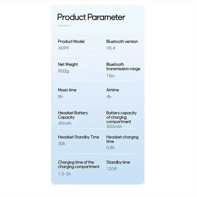 Alt view image 4 of 6 - Translator Earbuds OWS Bluetooth 5.4 Headphones AI Real Time Language Translation Two-Way Device White