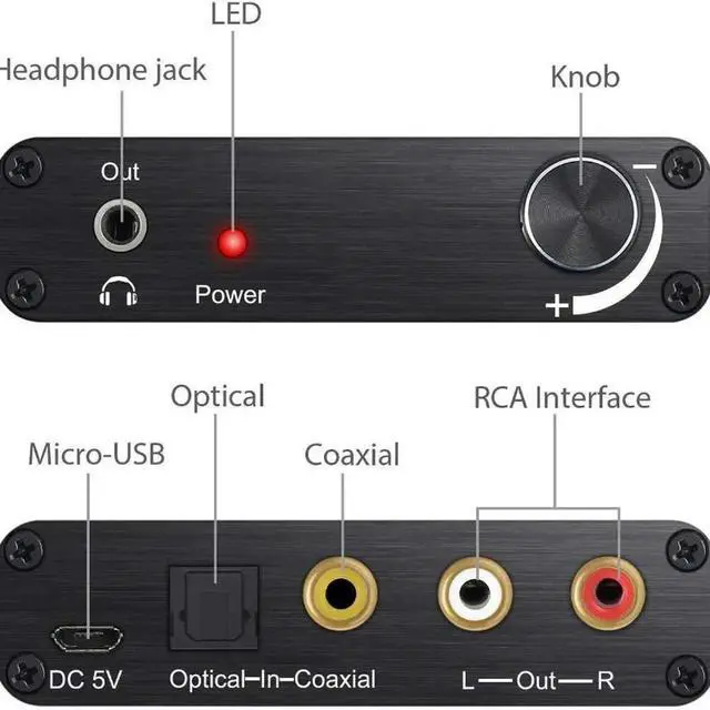 Alt view image 5 of 6 - 192Khz DAC Converter Digital To Analog Converter with Headphone Amplifier Built-In Bluetooth Receiver Music Player Durable
