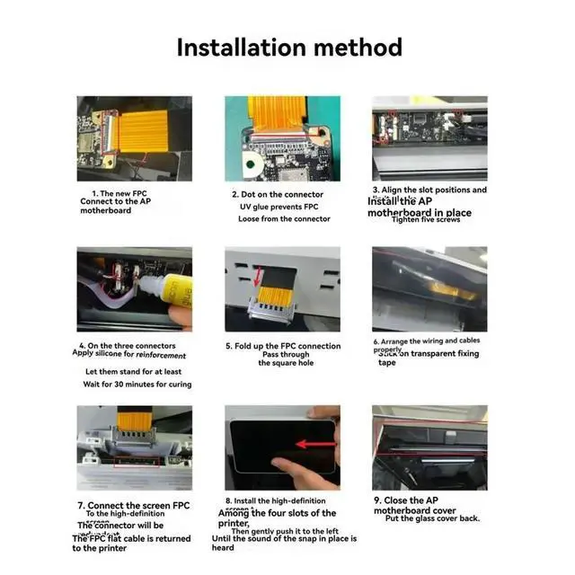 Alt view image 2 of 3 - For X1 Display Connector Flex Cable FPC Motherboard to Monitor Connection Cable 3D Printer Accessories