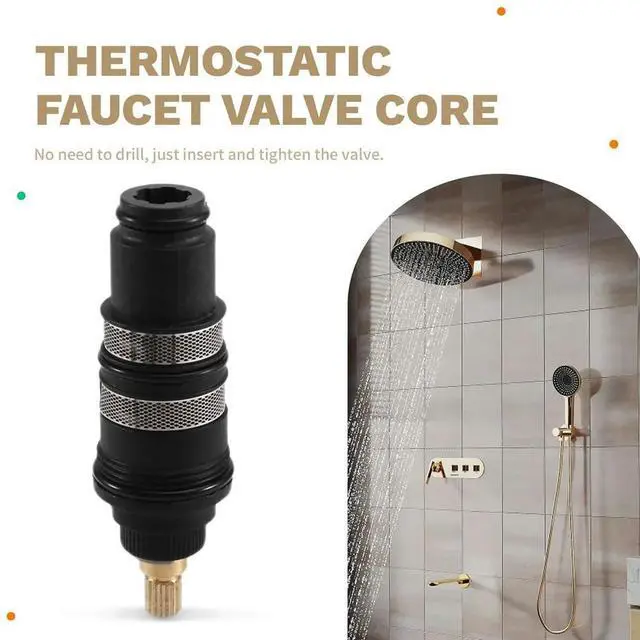 Main image of Replacement Thermostatic Cartridge, Shower Mixer Valve Bar Repair Kit Bathroom Water Temperature Control Faucet