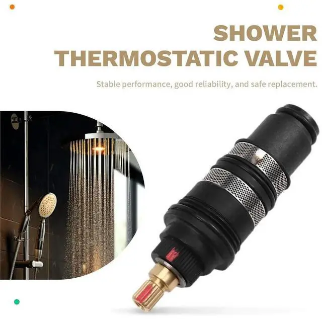 Alt view image 2 of 3 - Replacement Thermostatic Cartridge, Shower Mixer Valve Bar Repair Kit Bathroom Water Temperature Control Faucet