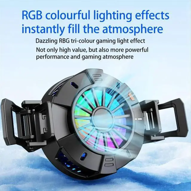 Alt view image 2 of 3 - 2-in-1 Magnetic & Clip-on Phone Cooling Fan Radiator for phone/Tablet for Gaming, Video Calls, Live Broadcasting