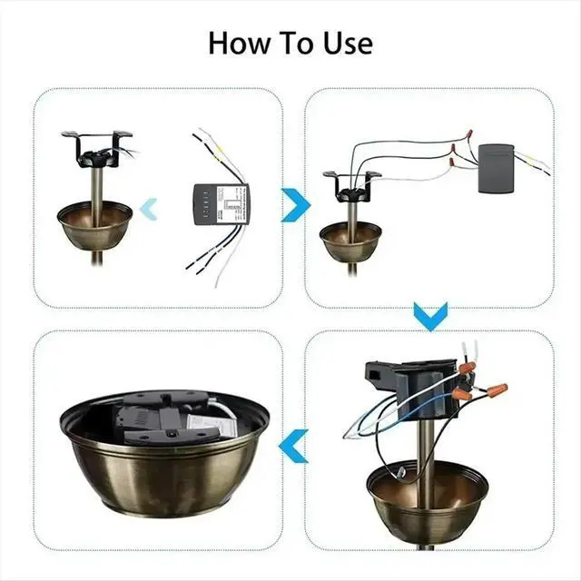 Alt view image 3 of 3 - Ceiling Fan Lamp Remote Control Kit Light Dimmer with Timing Function for Home Lighting Systems US PLUG