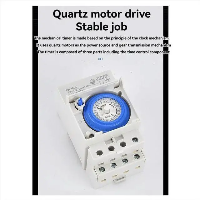 Main image of SUL181h Din Rail Analog Mechanical Timer Switch 30 Minutes Programmable AC110V-230V 24 Hours Timer Switch