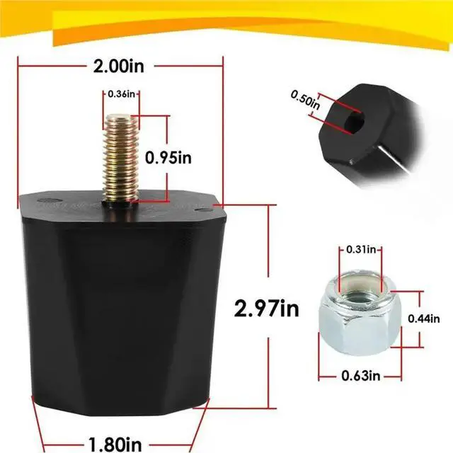 Alt view image 6 of 6 - Universal 9.9136G Bump Stop Set 2" For Tall Suspension Systems For Overload Spring& Axle Mounting