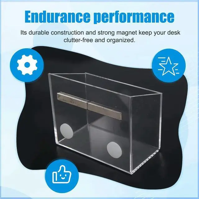 Alt view image 2 of 3 - Magnet Pen Holder Magnetic Pen Cup Pencil Holder Pen Holder Organizer Marker Holder for Whiteboard Desk Office