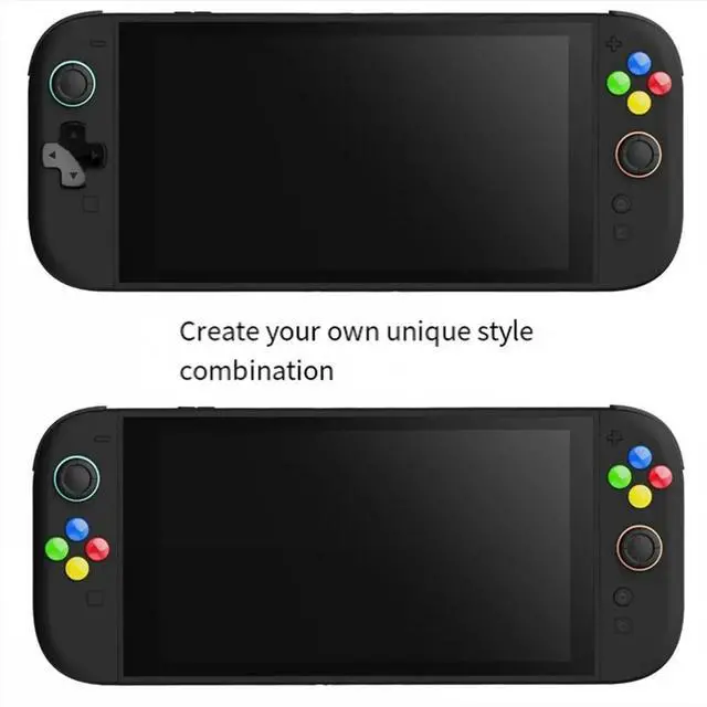 Main image of For Switch2 Joy-Con Joystick Cap+D-Pad Button Cap Set for Nintendo Switch 2 D-PAD Color Button Cap,Black & Multicolor