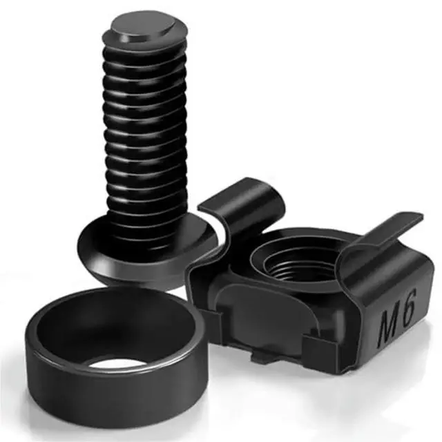 Alt view image 3 of 3 - 120pcs M6 Cage Screw Nut Washer Set Self-Locking Cable Ties Assortment Kit for Server Shelf Cabinets & Rack Mount Thread