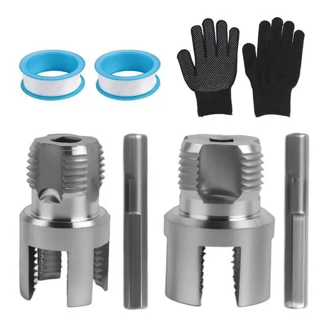 Alt view image 3 of 3 - 2PCS PVC Pipe Threading Tool Integrated Internal & External Pipe Threading Tool for 1/2'', 3/4'' Dies for Electric Drill