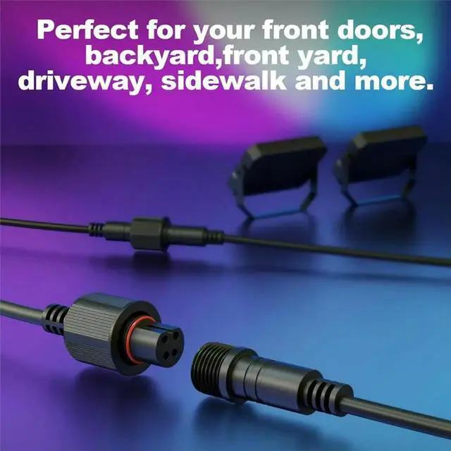 Main image of 10FT Extension Cable for Govee Outdoor Flood Lights and Spot Lights,Waterproof 4Pin Extension Cord for Govee H7057 H7058