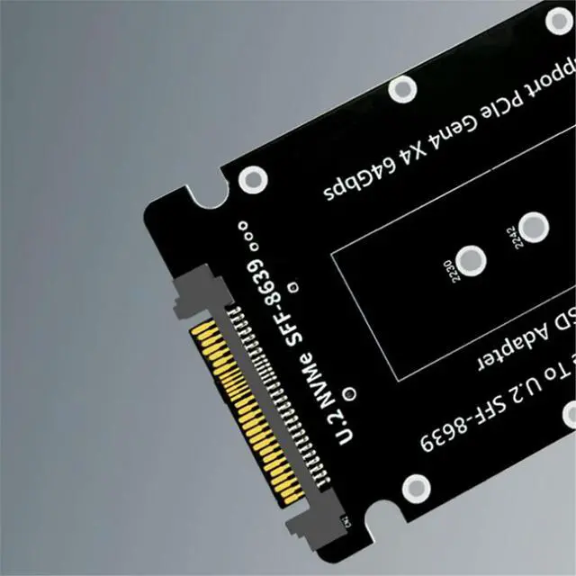Alt view image 3 of 3 - M.2 NVME to SFF-8639 U.2 Adapter PCIE4.0 Gen4 SFF-8639 U.2 to NVMe M.2 M-Key Converter Enclosure Socket for M.2 NVME SSD