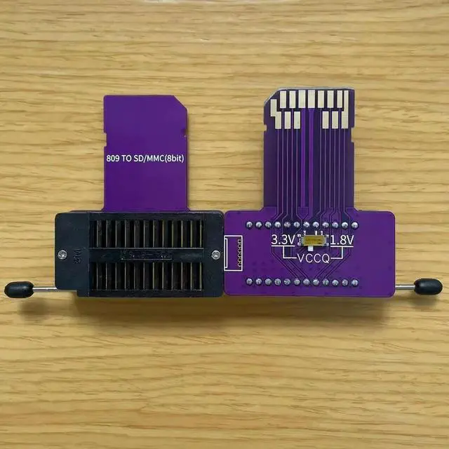 Alt view image 4 of 4 - 809H EMMC Burner to SD Card Adapter Board 8-bit Wiring 809H EMMC153 169 221 100