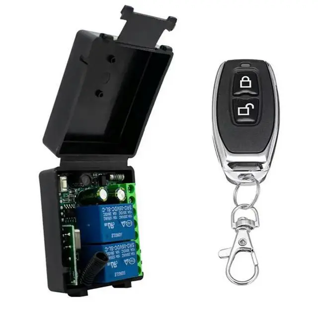 Alt view image 6 of 6 - 2X 433Mhz Remote Control Switch AC 85-256V Relay 2CH Receiver Module For Garage Doors, Lighting, Curtains