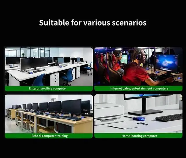 Alt view image 3 of 6 - Computer Desktop Switch LED Lights PC Motherboard External Power Button Extension Cable for Home Office 2.0 USB Adapter